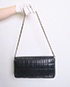 Chocolate Bar Flap Bag, £585, Handbags, Black, Lambskin Leather, Back view